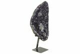 18.1" Amethyst Geode Section on Metal Stand - Uruguay - #199677-3